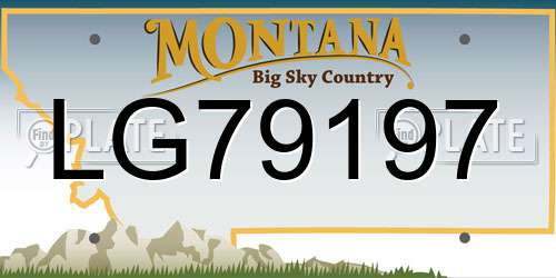 LG79197 Montana License Plate