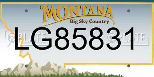 LG85831 Montana License Plate