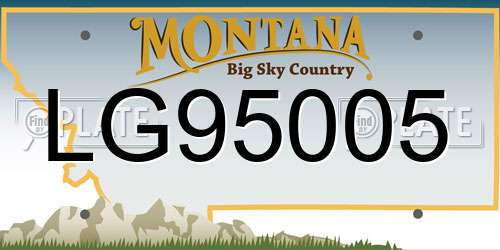 LG95005 Montana License Plate