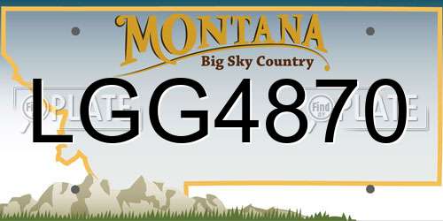 LGG4870 Montana License Plate