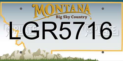 LGR5716 Montana License Plate
