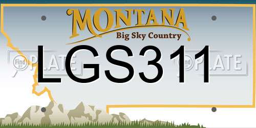 LGS311 Montana License Plate