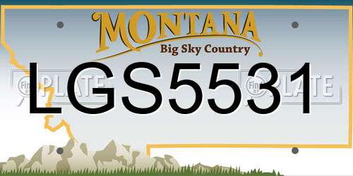 LGS5531 Montana License Plate