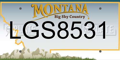 LGS8531 Montana License Plate