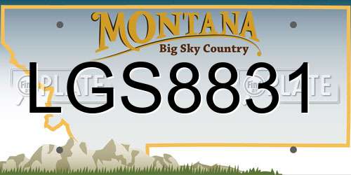 LGS8831 Montana License Plate