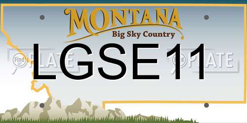LGSE11 Montana License Plate
