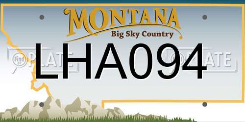LHA094 Montana License Plate