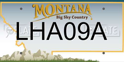 LHA09A Montana License Plate