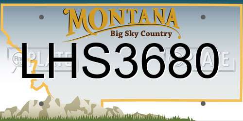 LHS3680 Montana License Plate