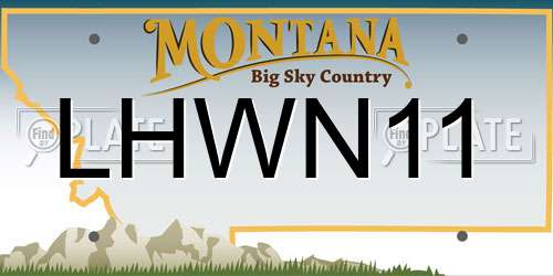 LHWN11 Montana License Plate