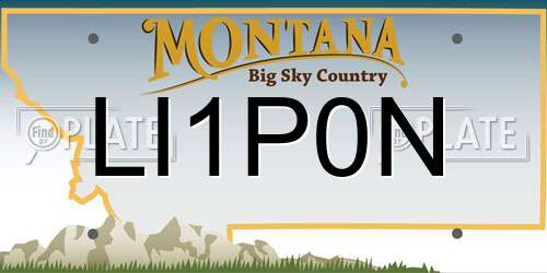 LI1P0N Montana License Plate
