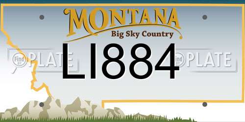 LI884 Montana License Plate