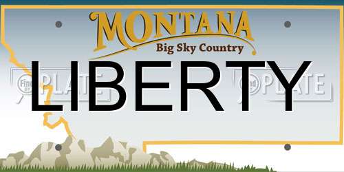 LIBERTY Montana License Plate
