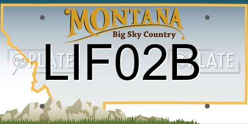 LIF02B Montana License Plate
