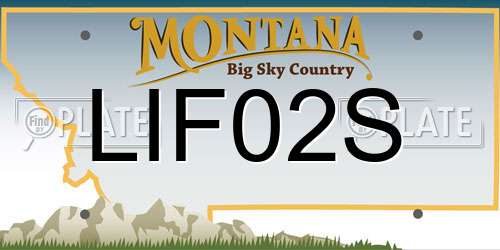 LIF02S Montana License Plate