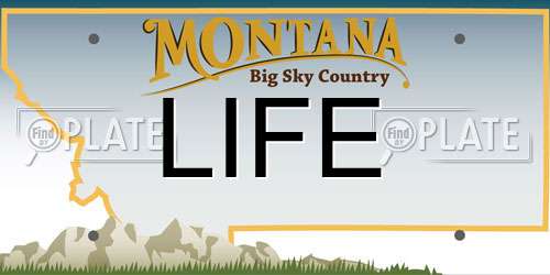 LIFE Montana License Plate