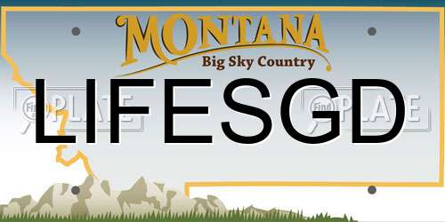 LIFESGD Montana License Plate