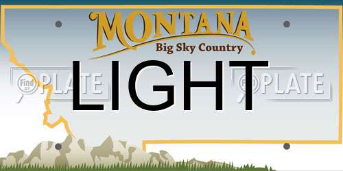LIGHT Montana License Plate