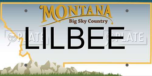 LILBEE Montana License Plate