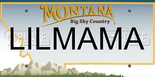 LILMAMA Montana License Plate