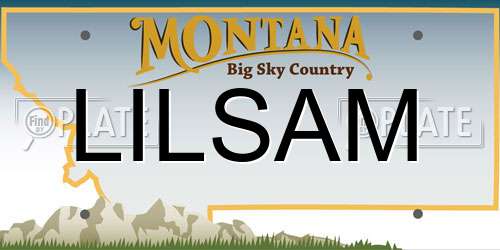 LILSAM Montana License Plate