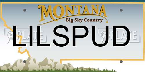 LILSPUD Montana License Plate