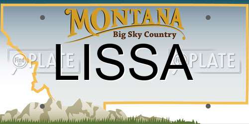 LISSA Montana License Plate