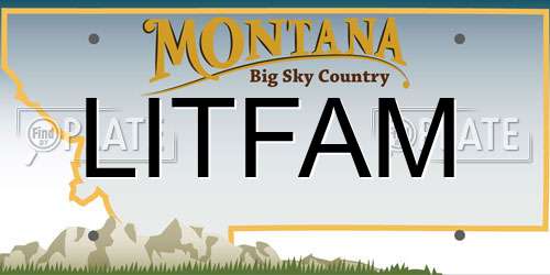 LITFAM Montana License Plate