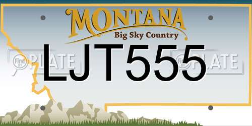 LJT555 Montana License Plate