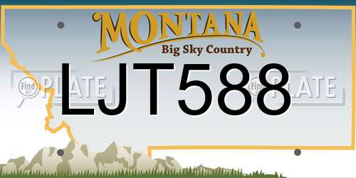 LJT588 Montana License Plate