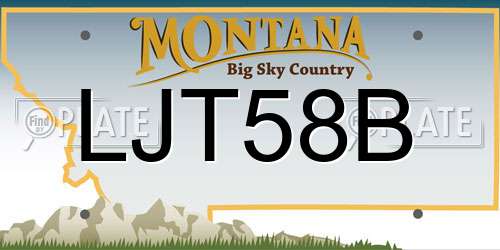 LJT58B Montana License Plate