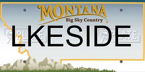 LKESIDE Montana License Plate