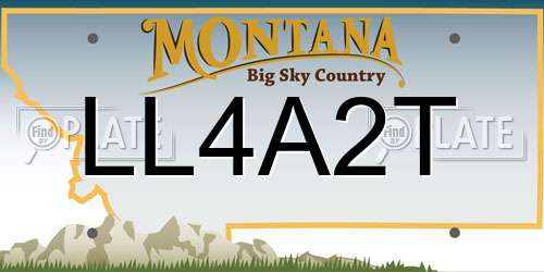 LL4A2T Montana License Plate