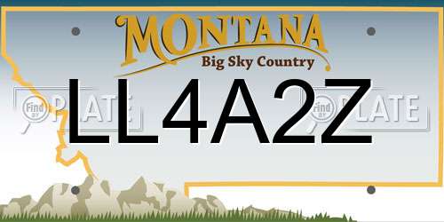 LL4A2Z Montana License Plate