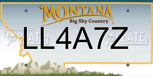 LL4A7Z Montana License Plate