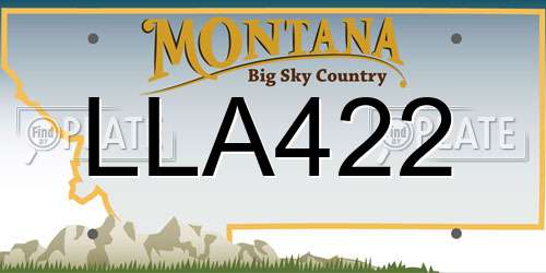 LLA422 Montana License Plate