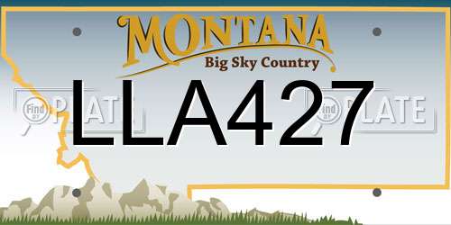 LLA427 Montana License Plate