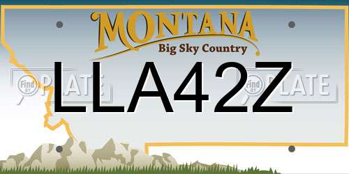 LLA42Z Montana License Plate