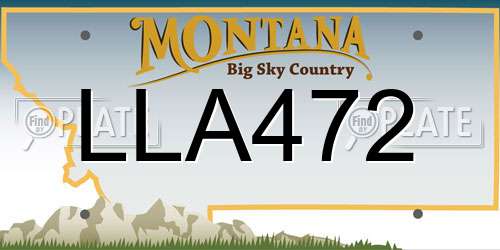 LLA472 Montana License Plate
