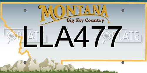 LLA477 Montana License Plate