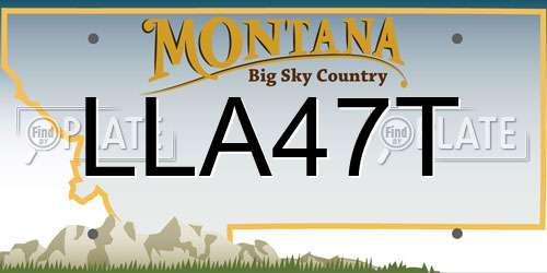 LLA47T Montana License Plate