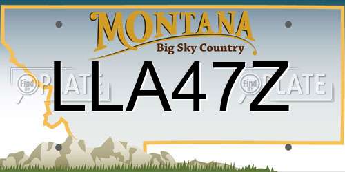 LLA47Z Montana License Plate