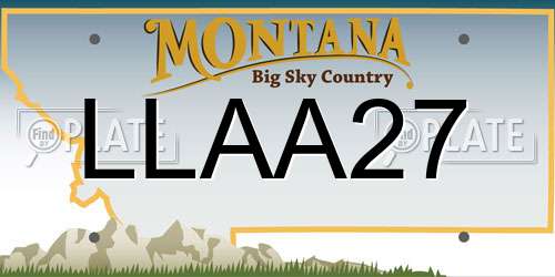 LLAA27 Montana License Plate