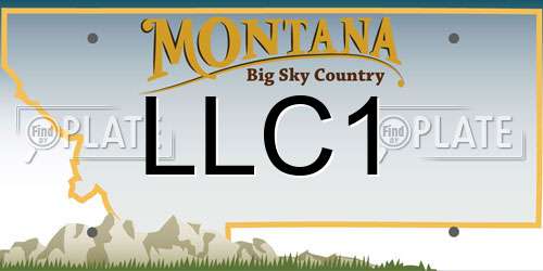 LLC1 Montana License Plate