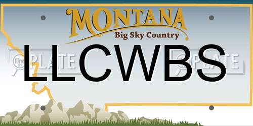 LLCWBS Montana License Plate