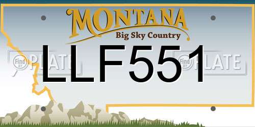 LLF551 Montana License Plate