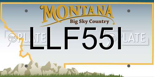 LLF55I Montana License Plate