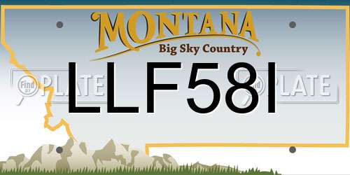 LLF58I Montana License Plate