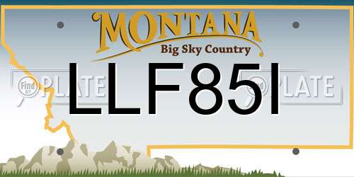 LLF85I Montana License Plate