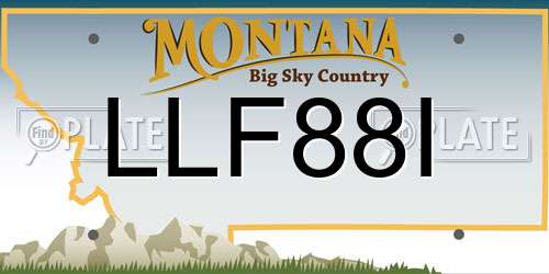 LLF88I Montana License Plate